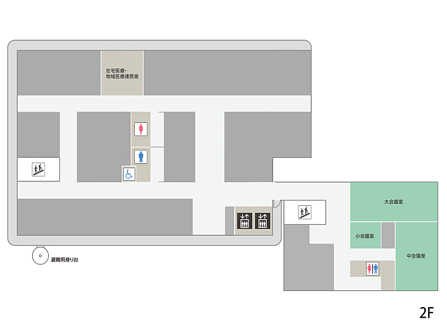 地域医療連携室位置図の画像